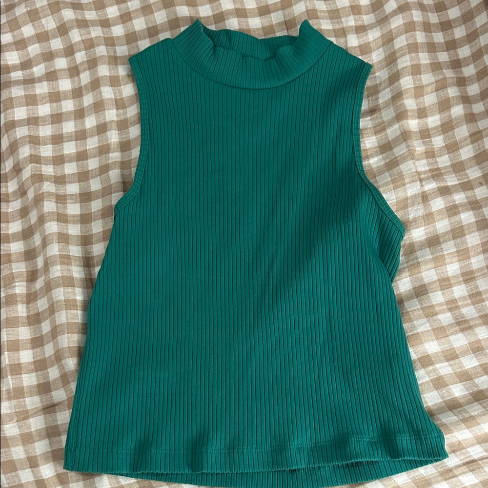 Old Navy Teal Ribbed Tank Top